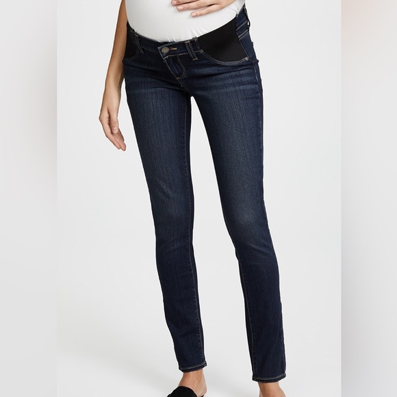 PAIGE Denim - PAIGE Blue Maternity Skinny Jeans with Classic Denim Style
